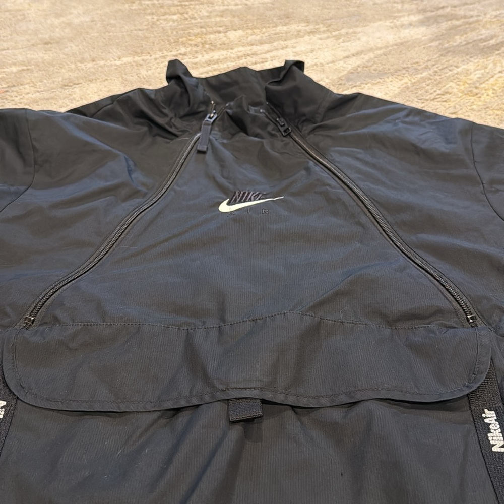 Black NIKE Air Men’s Jacket half zip center swoosh in GUC SIZE S - Picture 2 of 10